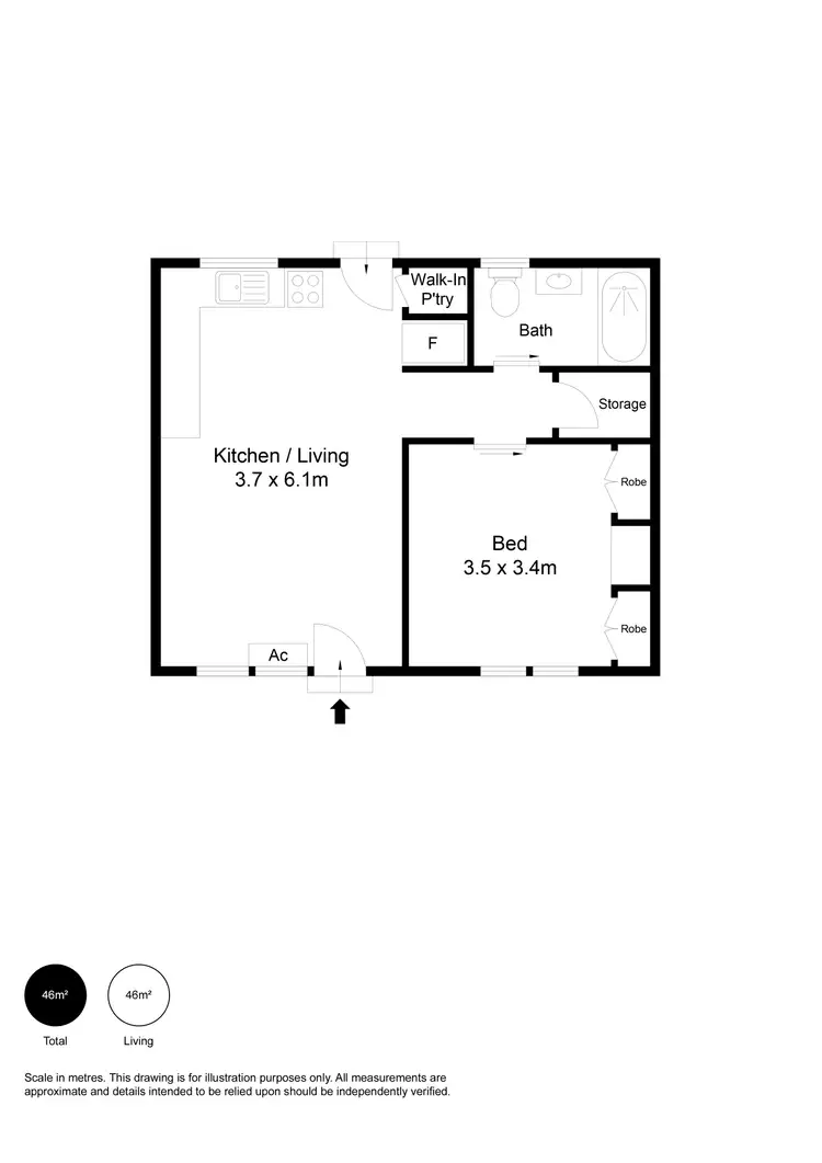 Floorplan of Homely unit listing, 2/10 Albert Street, Semaphore SA 5019