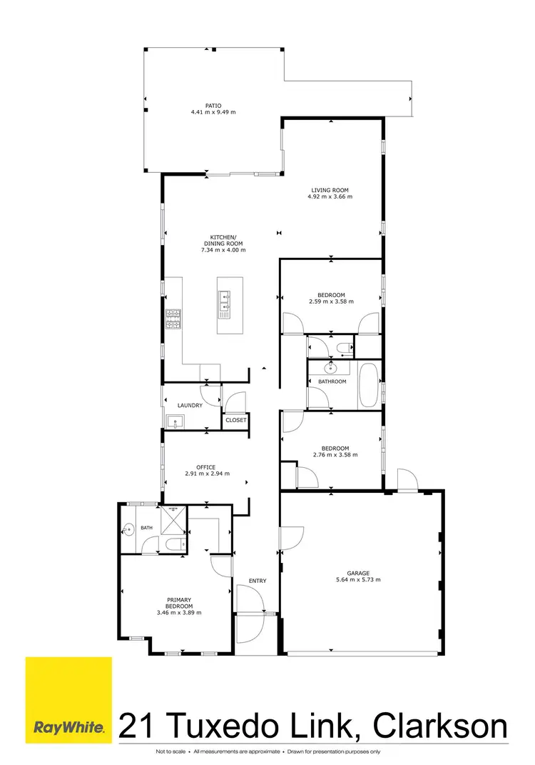 Floorplan of Homely house listing, 21 Tuxedo Link, Clarkson WA 6030