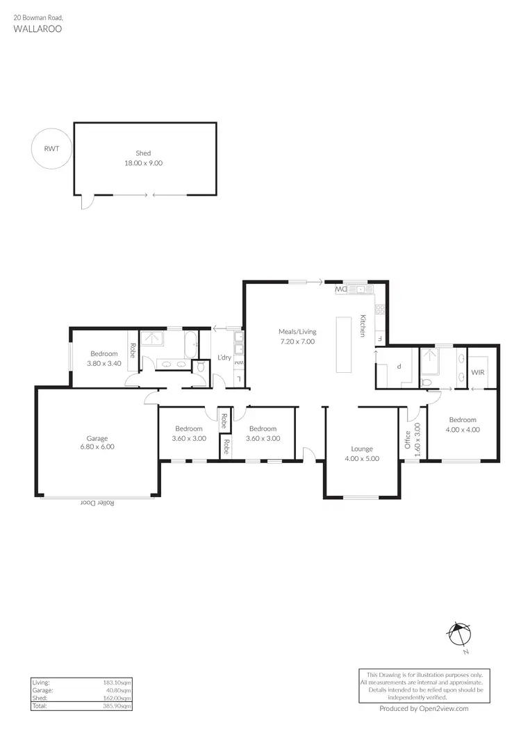 Floorplan of Homely house listing, 20 Bowman Road, Wallaroo SA 5556