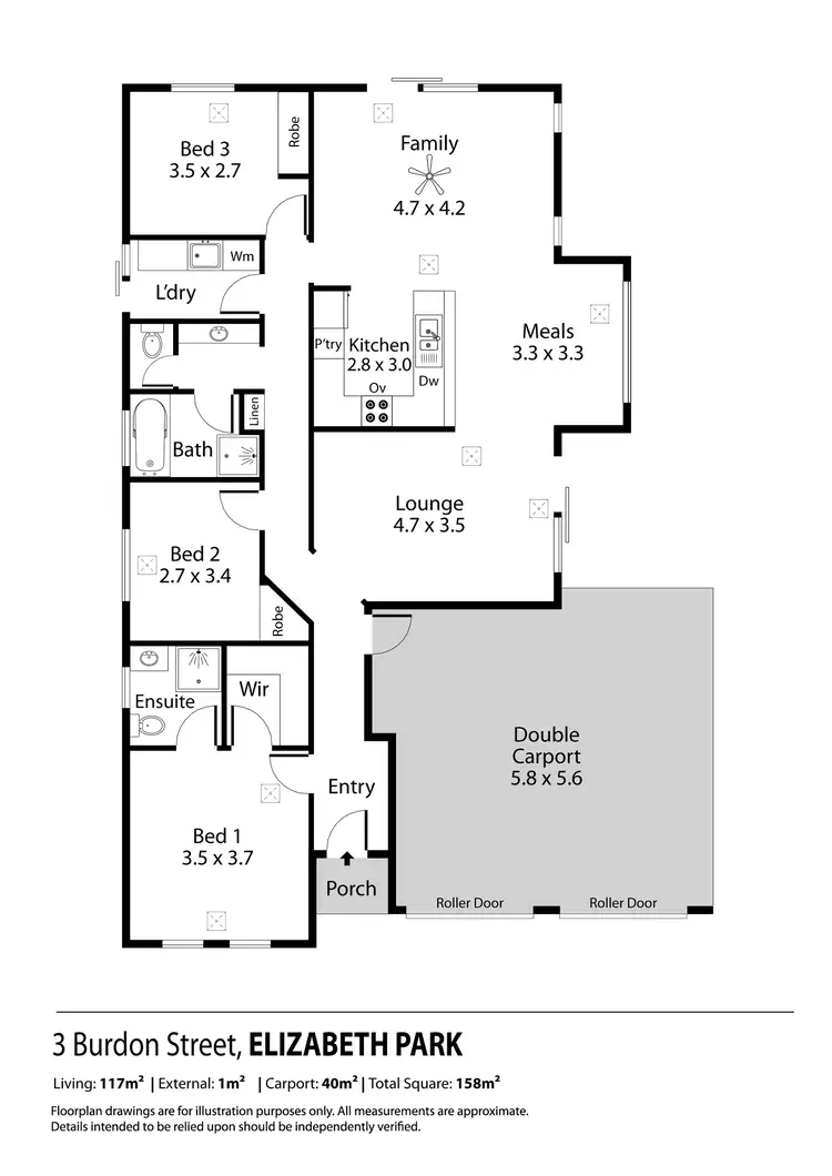 Floorplan of Homely house listing, 3 Burdon Street, Elizabeth Park SA 5113