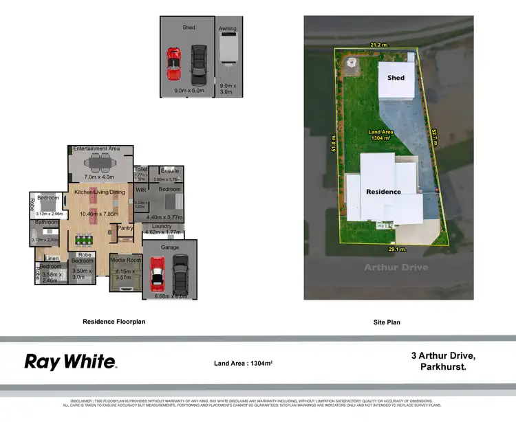 Floorplan of Homely house listing, 3 Arthur Drive, Parkhurst QLD 4702