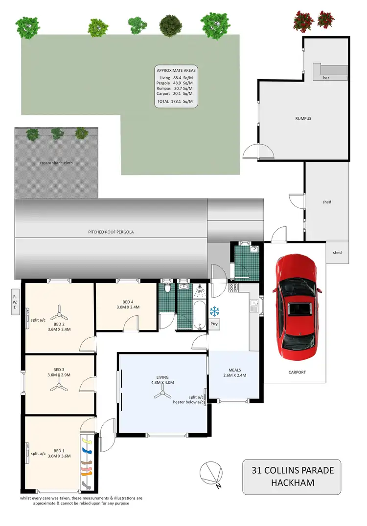 Floorplan of Homely house listing, 31 Collins Parade, Hackham SA 5163