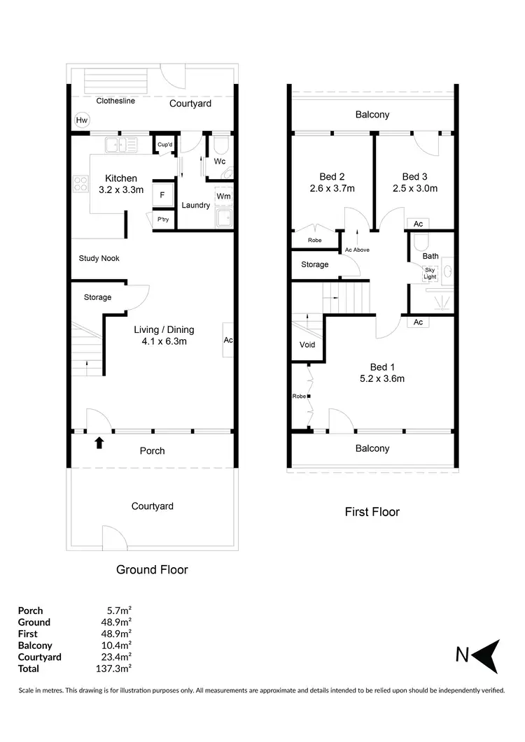 Floorplan of Homely townhouse listing, 4/108 Beulah Road, Norwood SA 5067