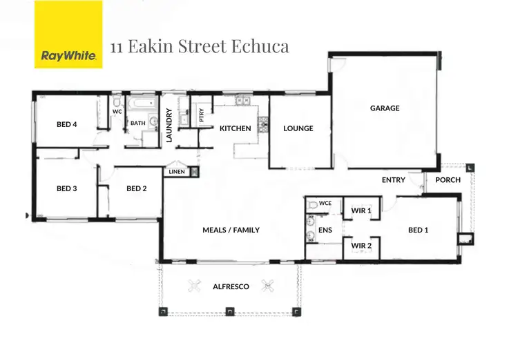 Floorplan of Homely house listing, 11 Eakin Street, Echuca VIC 3564
