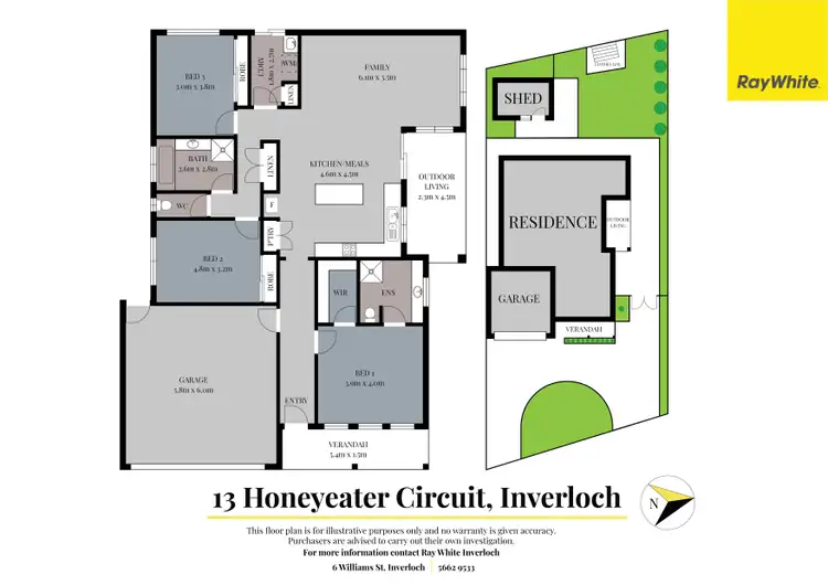 Floorplan of Homely house listing, 13 Honeyeater Circuit, Inverloch VIC 3996