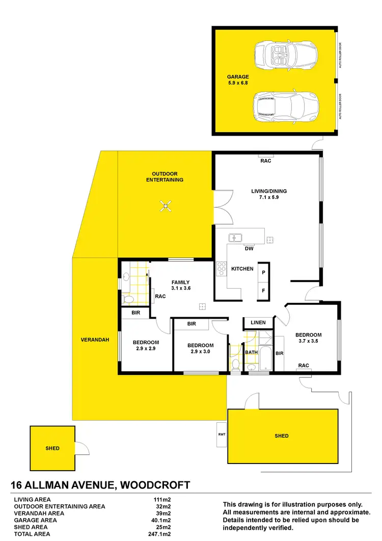 Floorplan of Homely house listing, 16 Allman Avenue, Woodcroft SA 5162