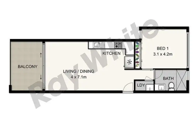 Floorplan of Homely apartment listing, 158/8 Musgrave Street, West End QLD 4101