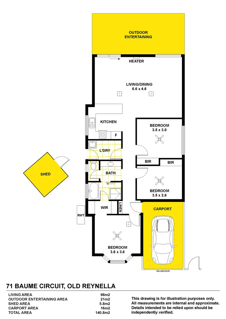 Floorplan of Homely house listing, 71 Baume Circuit, Old Reynella SA 5161