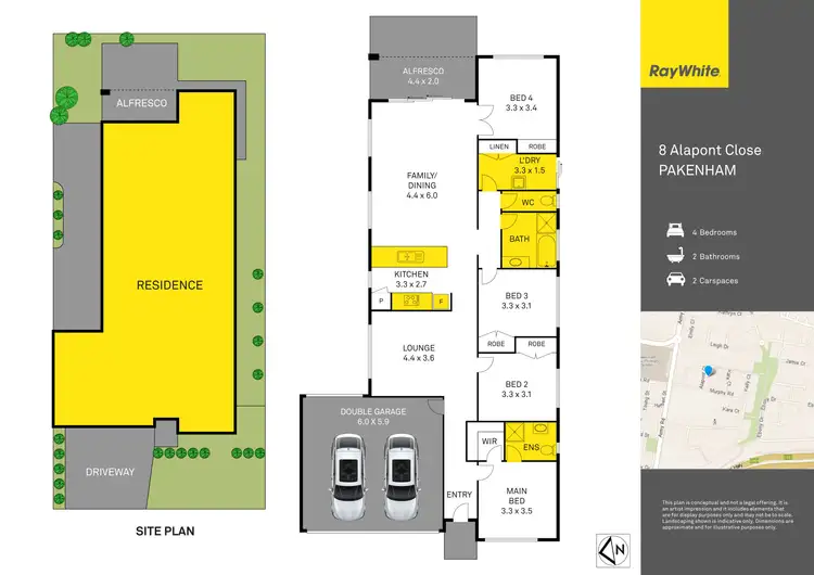 Floorplan of Homely house listing, 8 Alapont Close, Pakenham VIC 3810