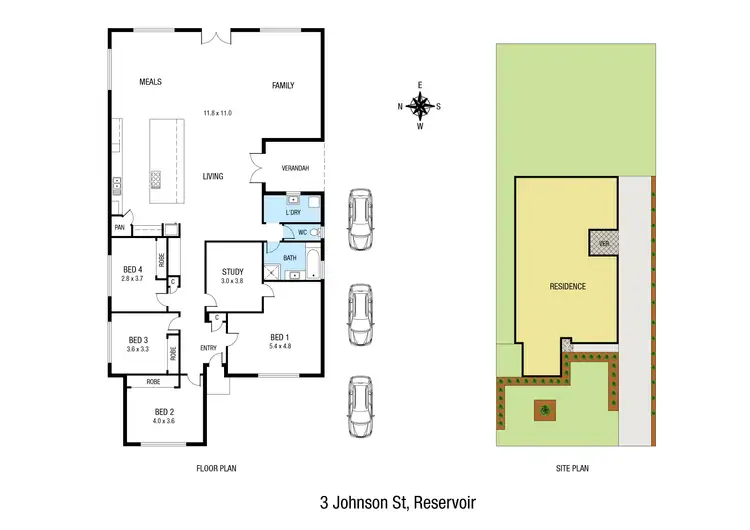 Floorplan of Homely house listing, 3 Johnson Street, Reservoir VIC 3073