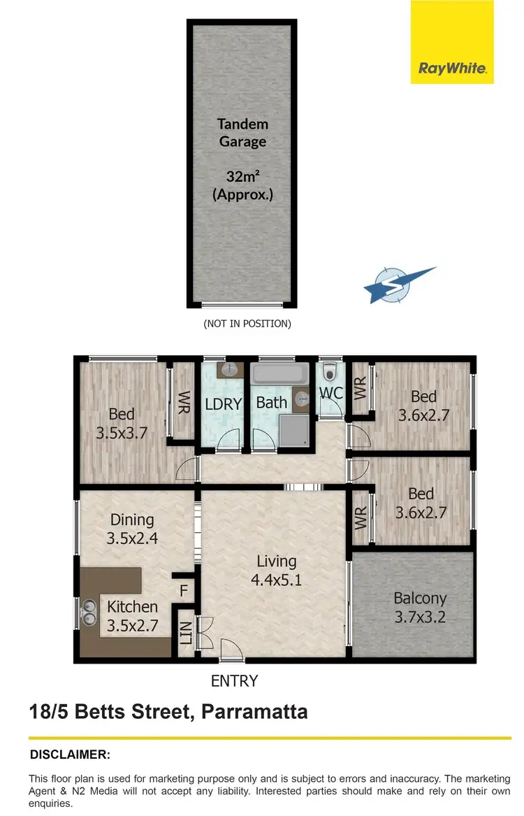 Floorplan of Homely unit listing, 18/5 Betts Street, Parramatta NSW 2150