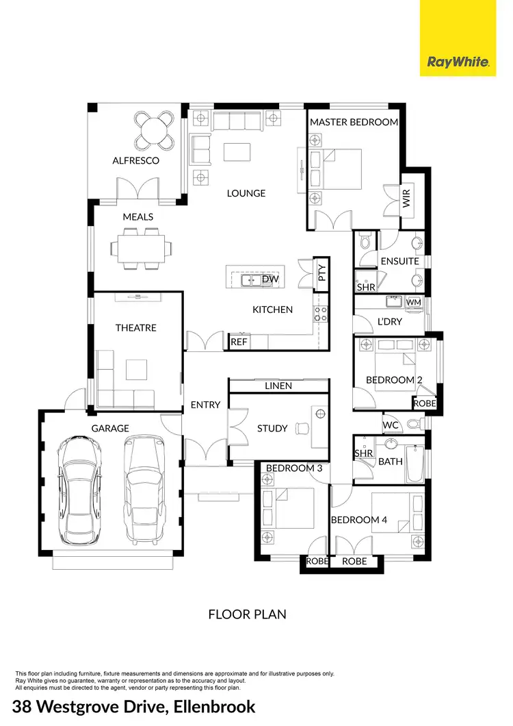Floorplan of Homely house listing, 38 Westgrove Drive, Ellenbrook WA 6069