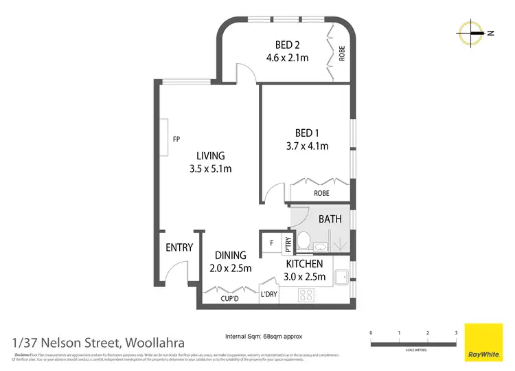 Floorplan of Homely apartment listing, 1/37 Nelson Street, Woollahra NSW 2025