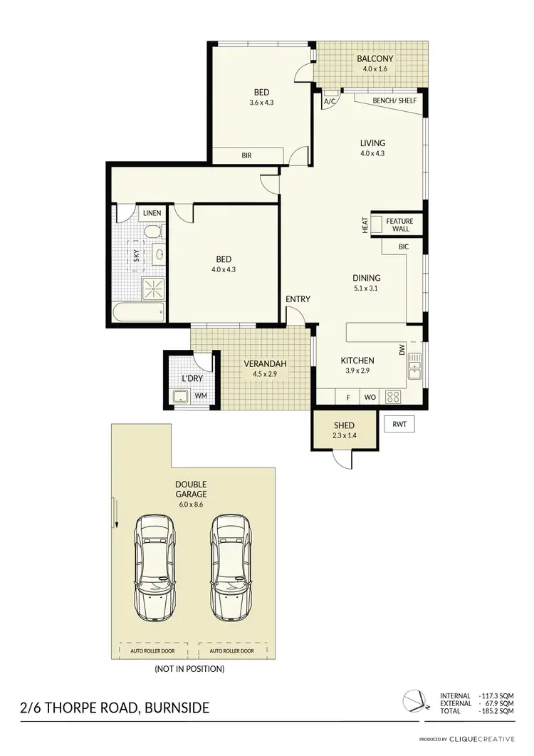 Floorplan of Homely unit listing, 2/6 Thorpe Road, Burnside SA 5066