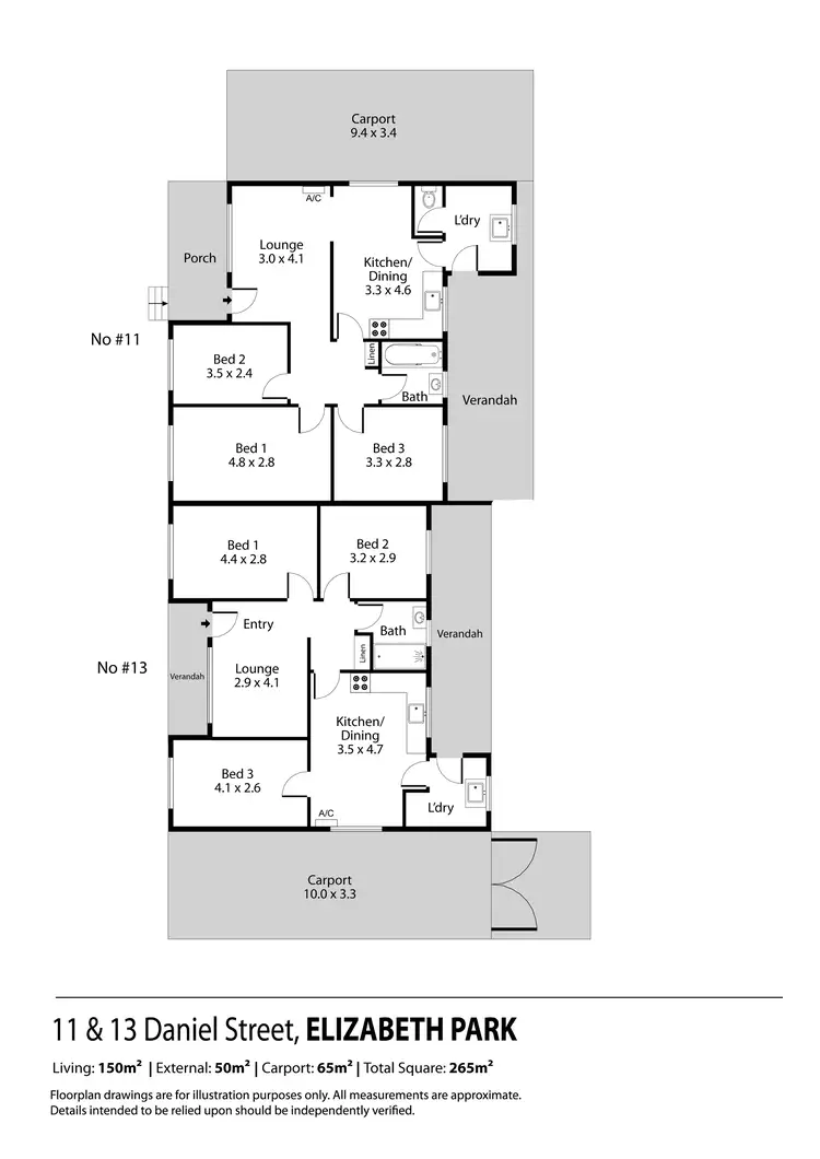 Floorplan of Homely house listing, 11 & 13 Daniel Street, Elizabeth Park SA 5113
