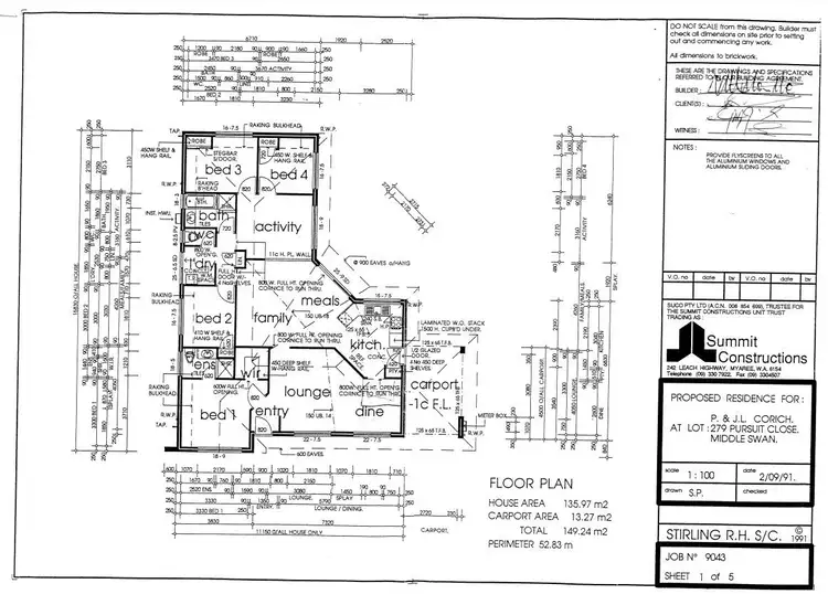 Floorplan of Homely house listing, 1 Pursuit Close, Middle Swan WA 6056