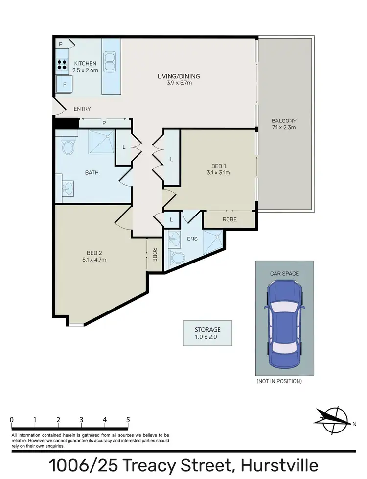 Floorplan of Homely apartment listing, 1006/25 Treacy Street, Hurstville NSW 2220