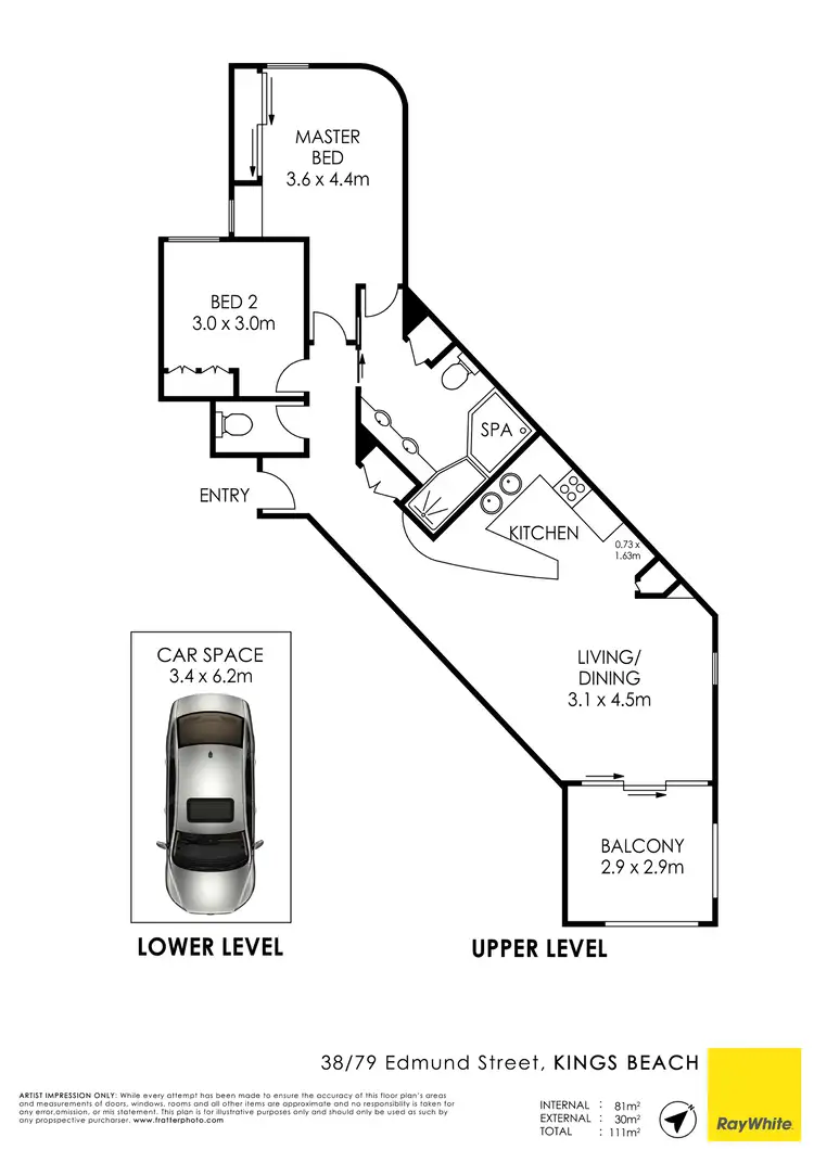 Floorplan of Homely unit listing, Unit 38/79 Edmund Street, Kings Beach QLD 4551