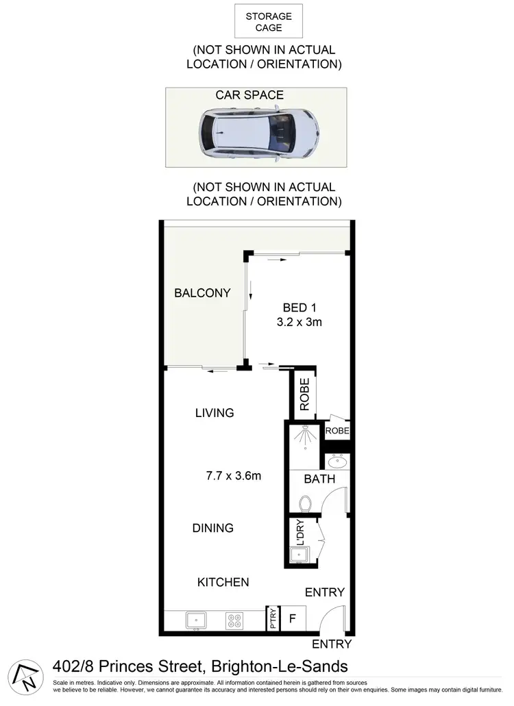 Floorplan of Homely apartment listing, 402/8 Princess Street, Brighton-Le-Sands NSW 2216