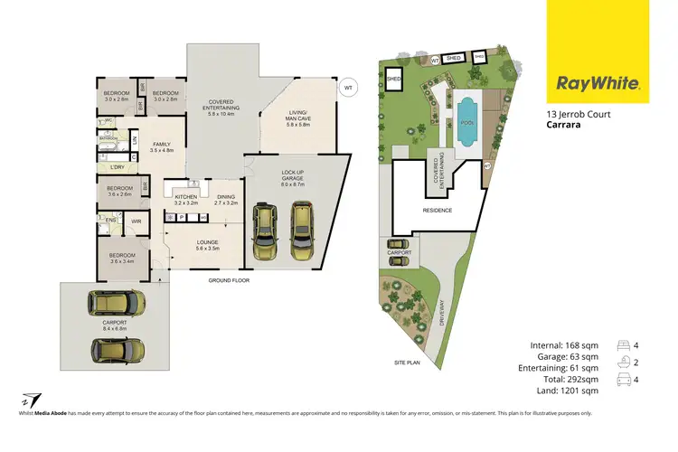 Floorplan of Homely house listing, 13 Jerrob Court, Carrara QLD 4211