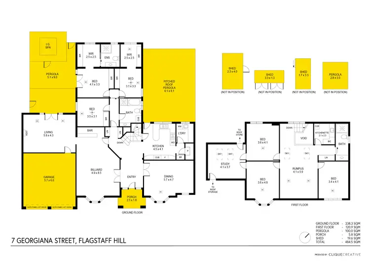 Floorplan of Homely house listing, 7 Georgiana Street, Flagstaff Hill SA 5159