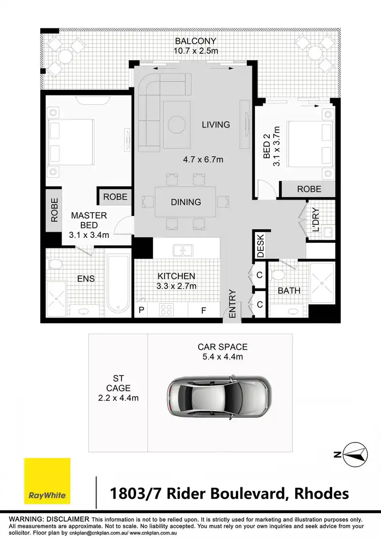 Floorplan of Homely apartment listing, 1803/7 Rider Boulevard, Rhodes NSW 2138