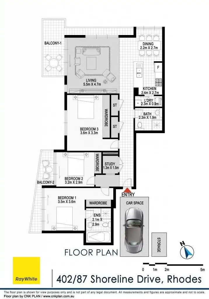 Floorplan of Homely apartment listing, 402/87 Shoreline Drive, Rhodes NSW 2138