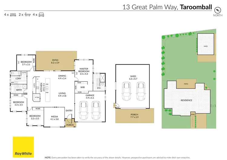 Floorplan of Homely house listing, 13 Great Palm Way, Taroomball QLD 4703