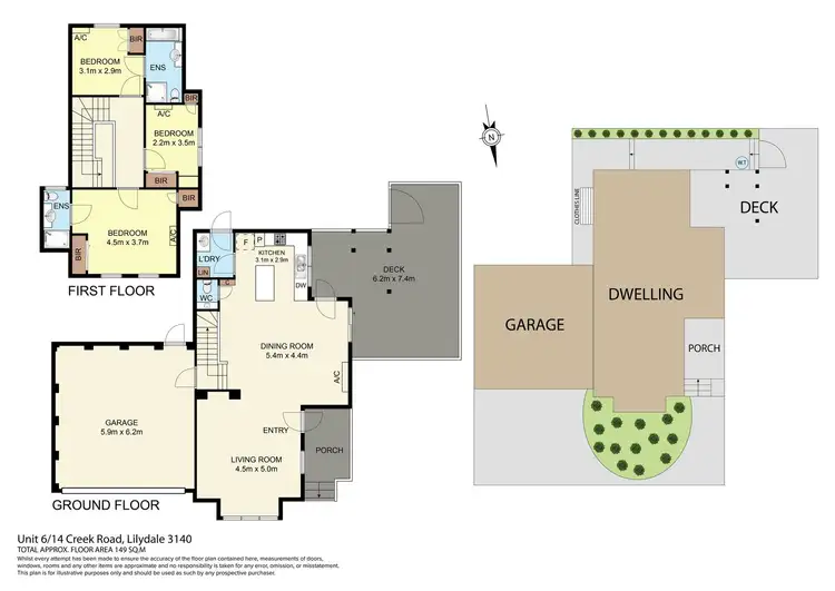Floorplan of Homely townhouse listing, 6/14 Creek Road, Lilydale VIC 3140