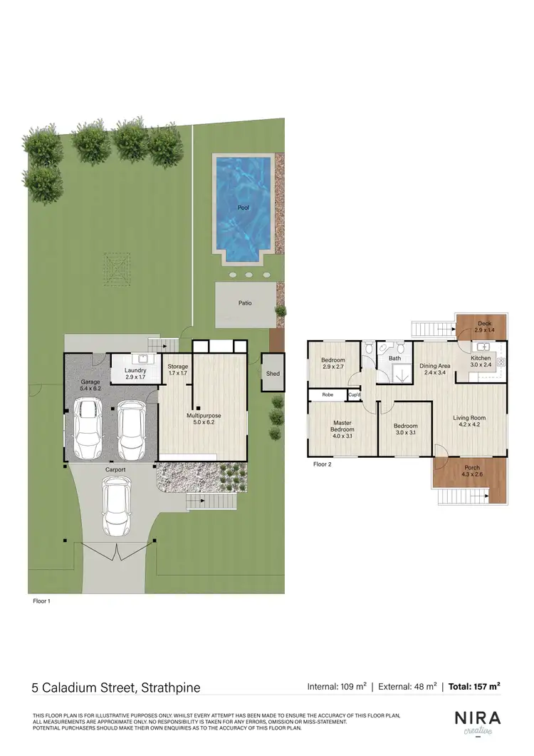 Floorplan of Homely house listing, 5 Caladium Street, Strathpine QLD 4500