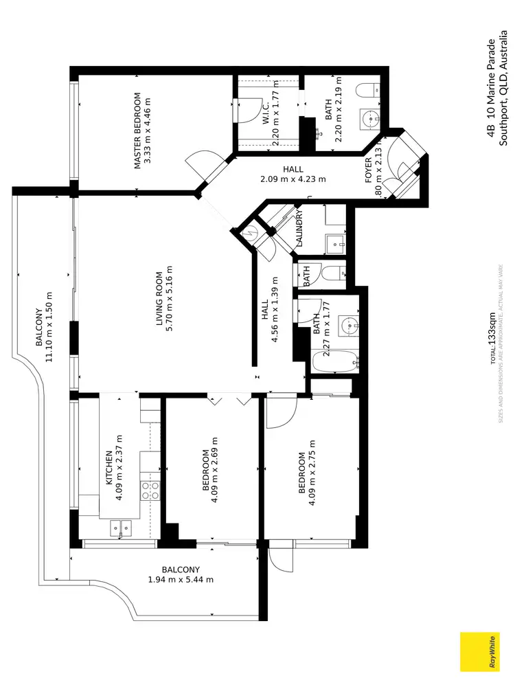 Floorplan of Homely apartment listing, 4B/10 Marine Parade, Southport QLD 4215
