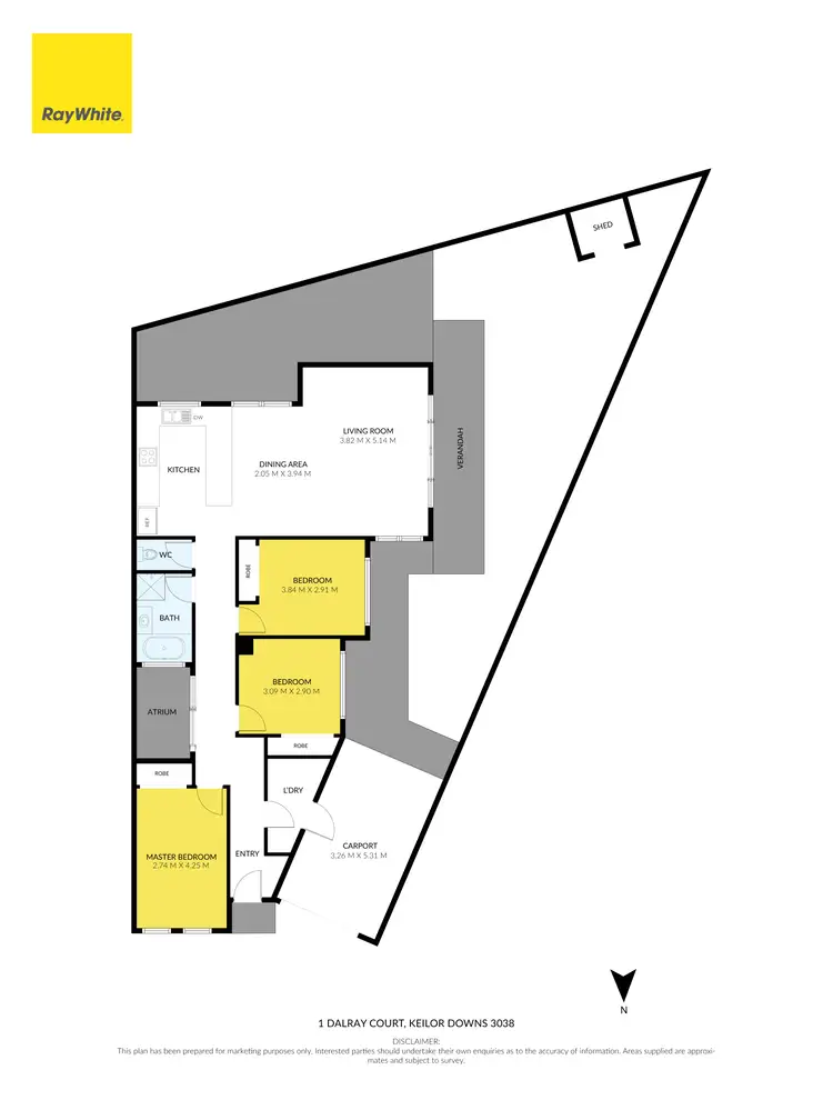 Floorplan of Homely house listing, 1 Dalray Court, Keilor Downs VIC 3038