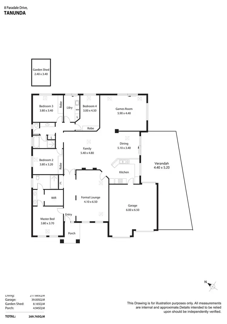 Floorplan of Homely house listing, 8 Paradale Drive, Tanunda SA 5352
