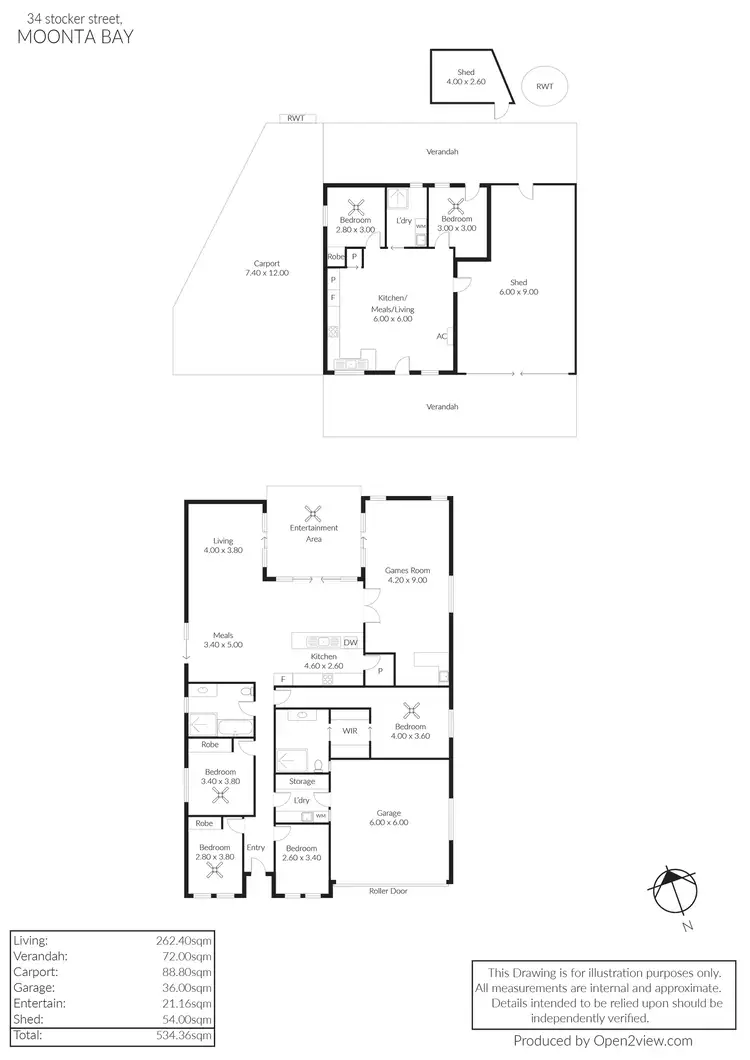 Floorplan of Homely house listing, 34 Stocker Street, Moonta Bay SA 5558