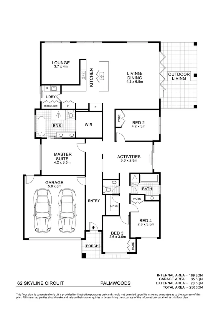 Floorplan of Homely house listing, 62 Skyline Circuit, Palmwoods QLD 4555