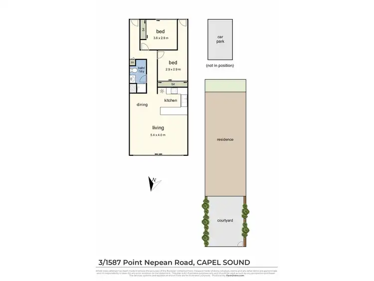 Floorplan of Homely unit listing, 3/1587 Point Nepean Road, Capel Sound VIC 3940