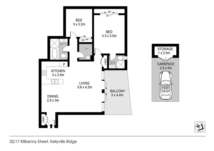 Floorplan of Homely unit listing, 32/17 Kilbenny Street, Kellyville Ridge NSW 2155