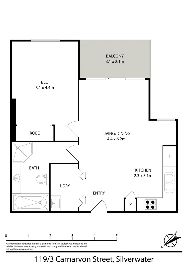 Floorplan of Homely apartment listing, 119/3 Carnarvon Street, Silverwater NSW 2128