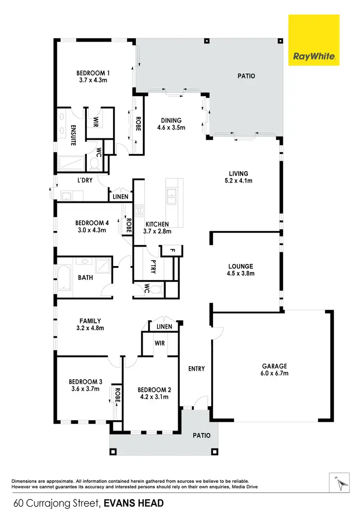 Floorplan of Homely house listing, 60 Currajong Street, Evans Head NSW 2473