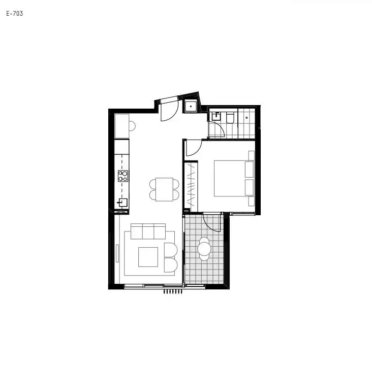 Floorplan of Homely apartment listing, 703E/85 O'Connor Street, Chippendale NSW 2008