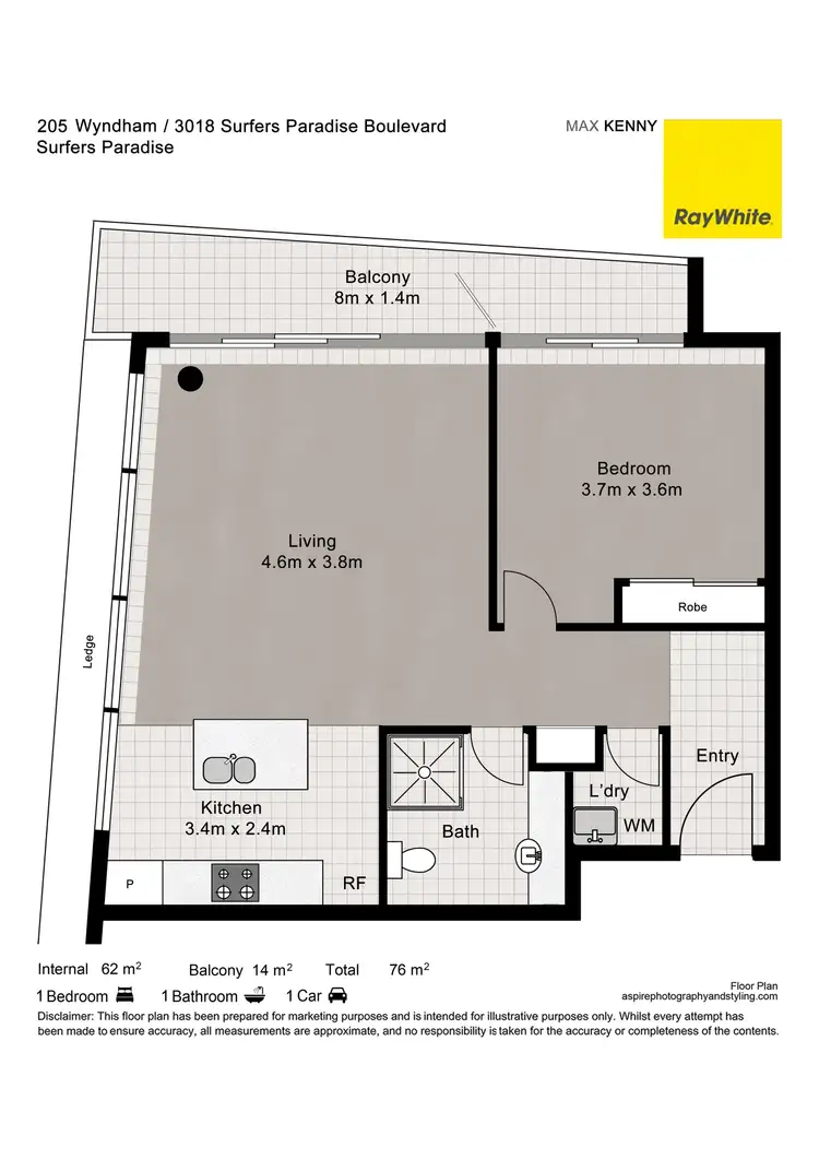 Floorplan of Homely apartment listing, 205/3018 Surfers Paradise Boulevard, Surfers Paradise QLD 4217