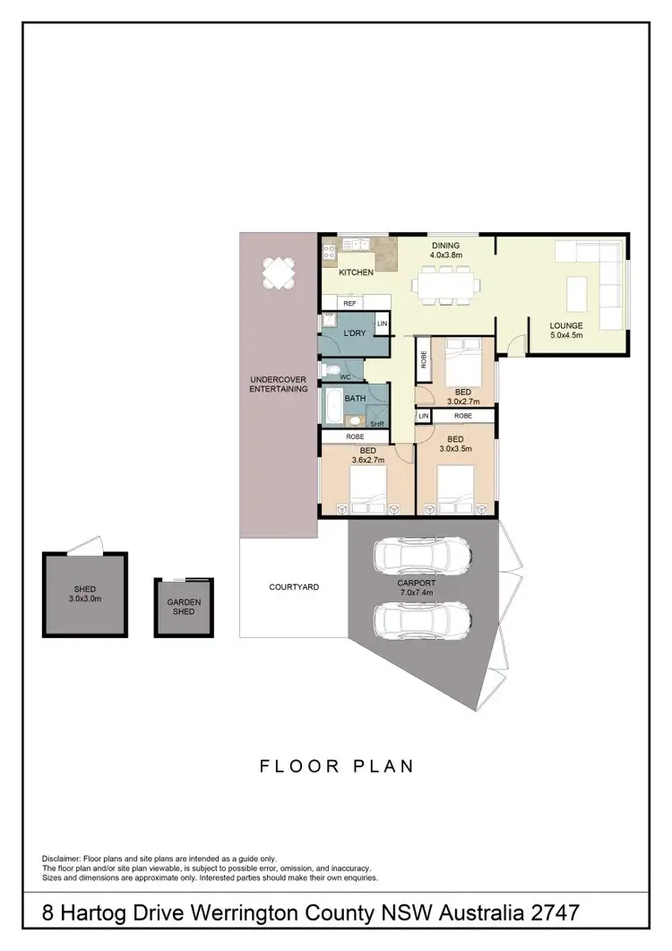 Floorplan of Homely house listing, 8 Hartog Drive, Werrington County NSW 2747