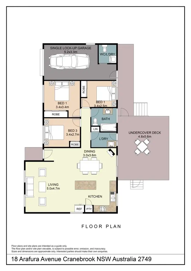 Floorplan of Homely house listing, 18 Arafura Avenue, Cranebrook NSW 2749