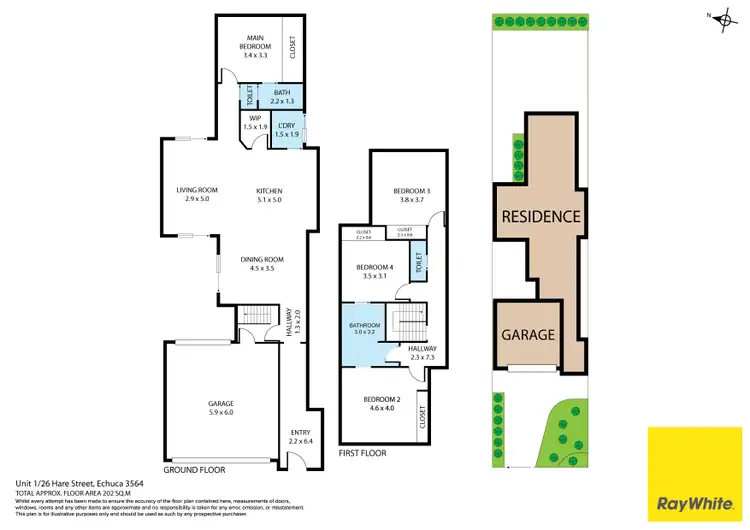 Floorplan of Homely townhouse listing, 1/26 Hare Street, Echuca VIC 3564