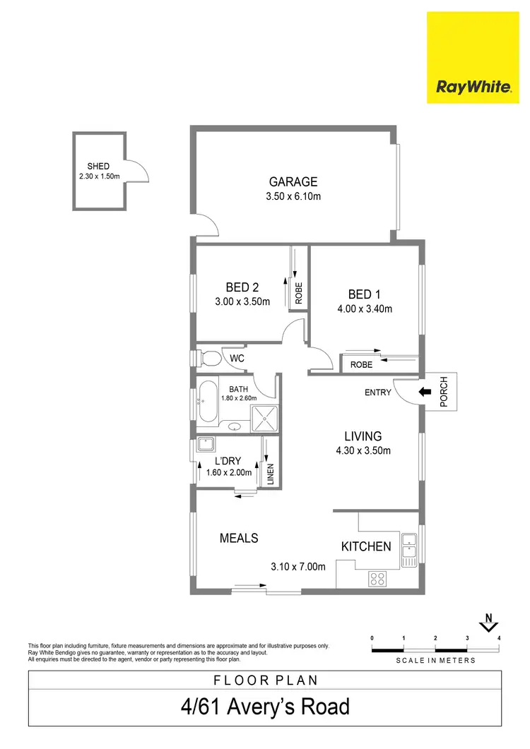 Floorplan of Homely other listing, 4/61 Averys Road, Jackass Flat VIC 3556