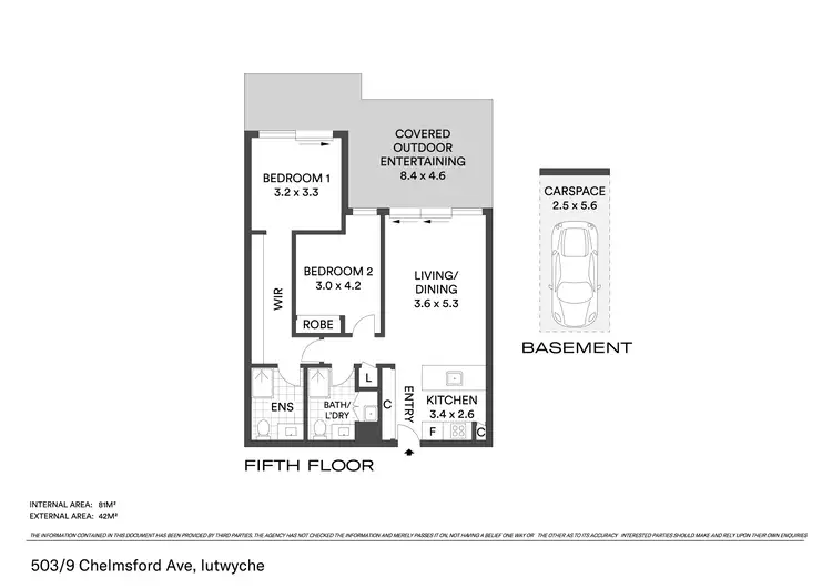 Floorplan of Homely unit listing, 503/9 Chelmsford Avenue, Lutwyche QLD 4030