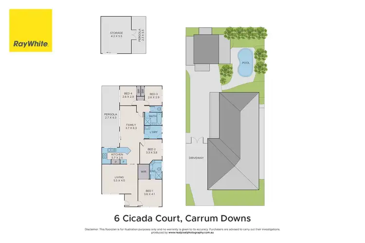 Floorplan of Homely house listing, 6 Cicada Court, Carrum Downs VIC 3201