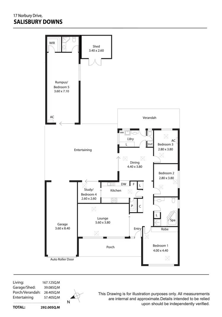 Floorplan of Homely house listing, 17 Norbury Drive, Salisbury Downs SA 5108