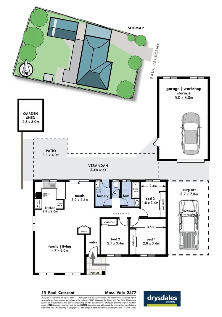 Floorplan of Homely house listing, 15 Paul Crescent, Moss Vale NSW 2577