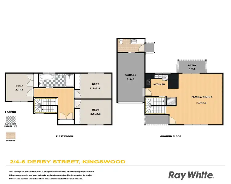 Floorplan of Homely townhouse listing, 2/4-6 Derby Street, Kingswood NSW 2747